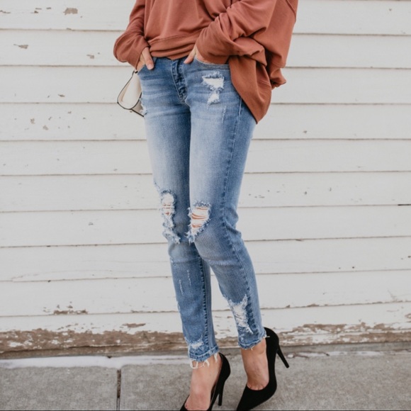 1 LEFT SALE-FIRMβΌοΈ Lizzie Destructive Skinnies - Picture 2 of 8